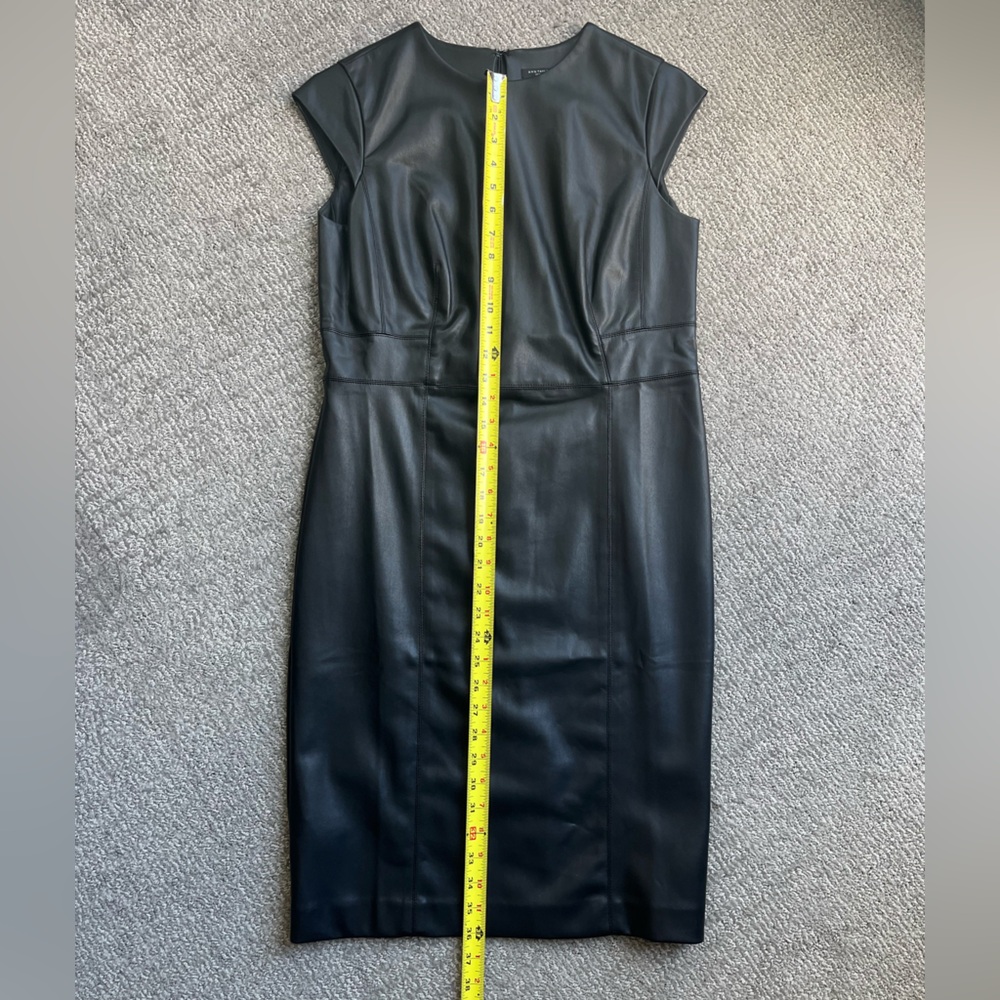 Ann Taylor Faux Leather Dress Black